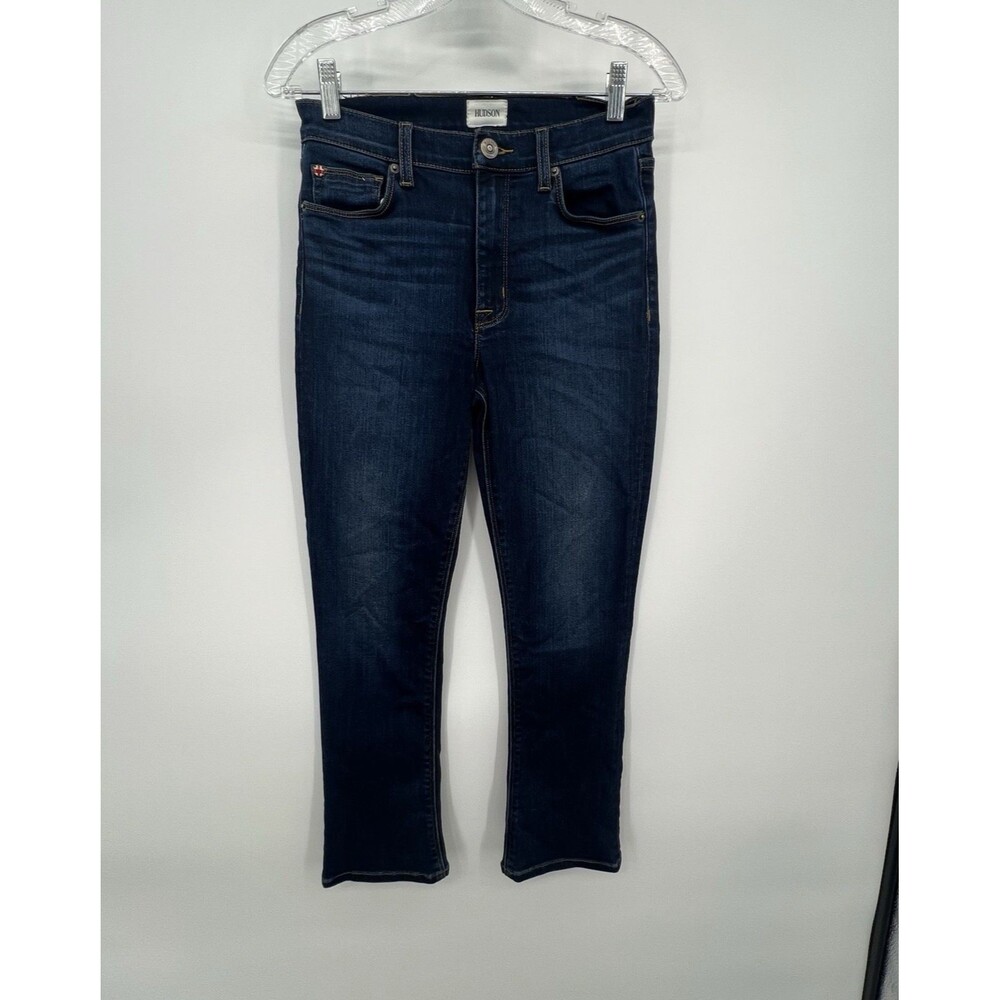 Hudson Harper High Rise Crop Jeans Size 27 Medium Wash Baby Kick Flare Stretchy